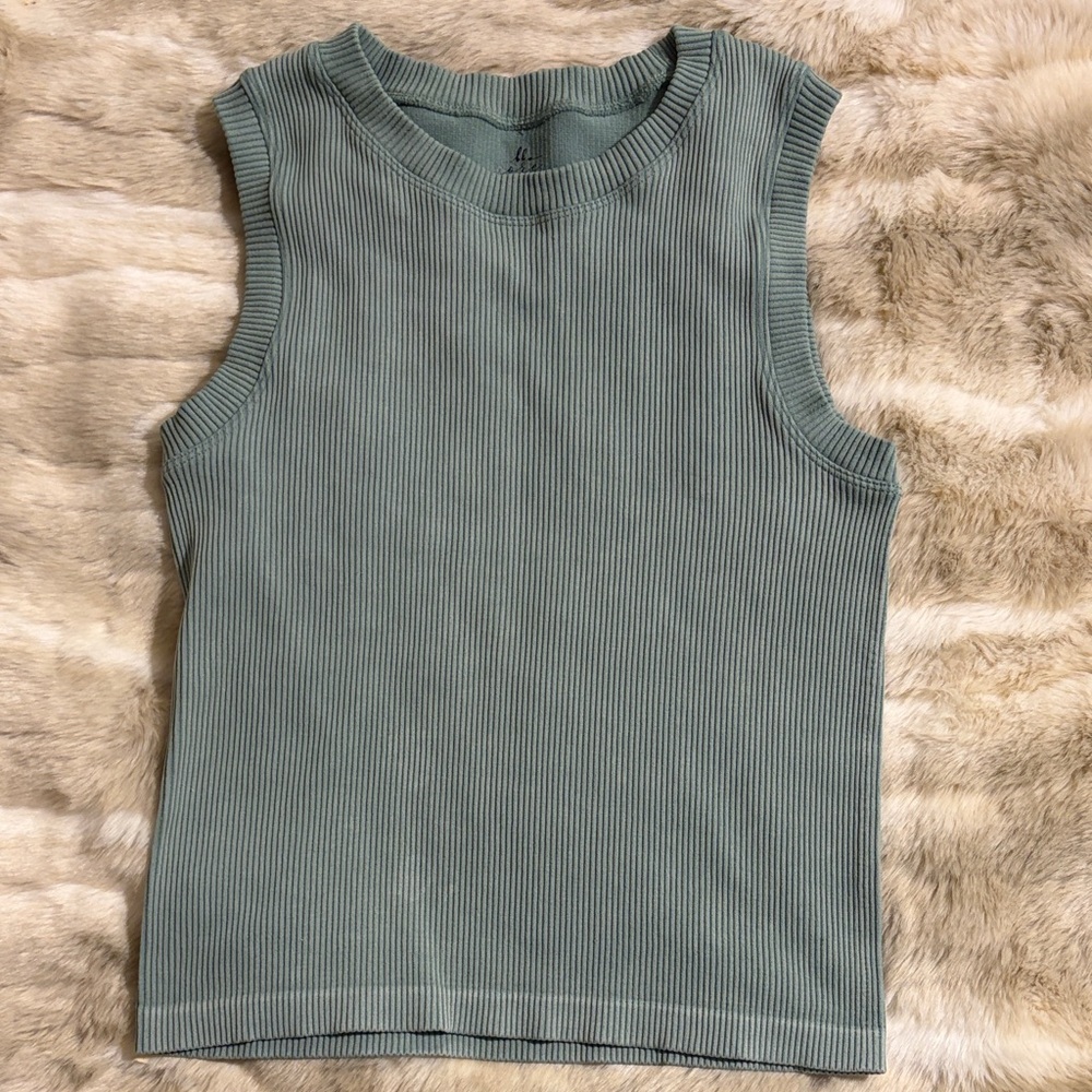 BKE core High Neck Ribbed Contour Tank Top